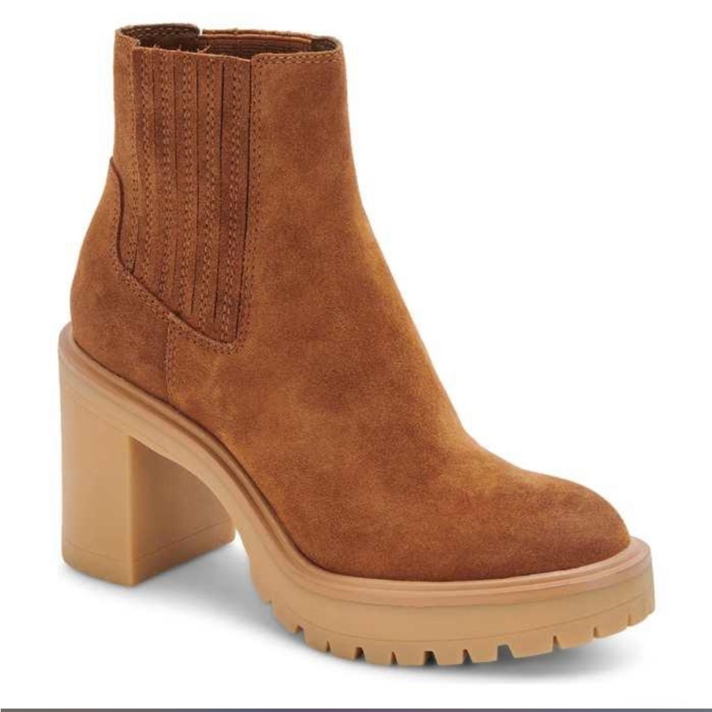Dolce Vita “Caster” Platform Ankle Booties – Camel (Size 7.5)